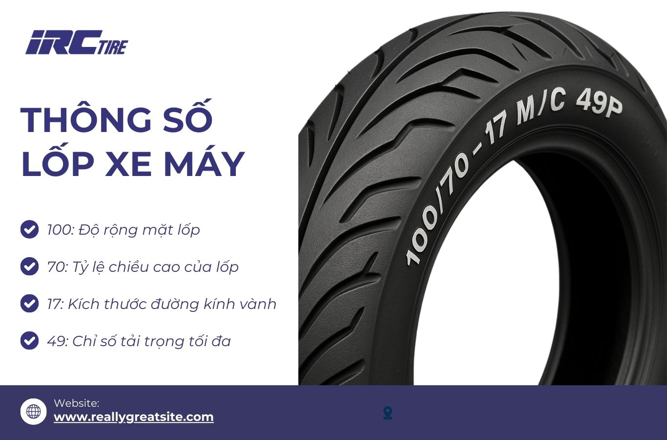 Hướng dẫn cách đọc thông số lốp xe máy dễ hiểu và chính xác