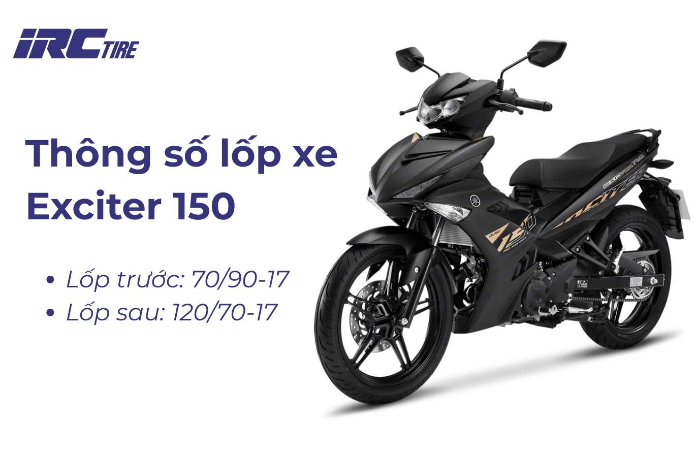 Thông số lốp xe Exciter 150
