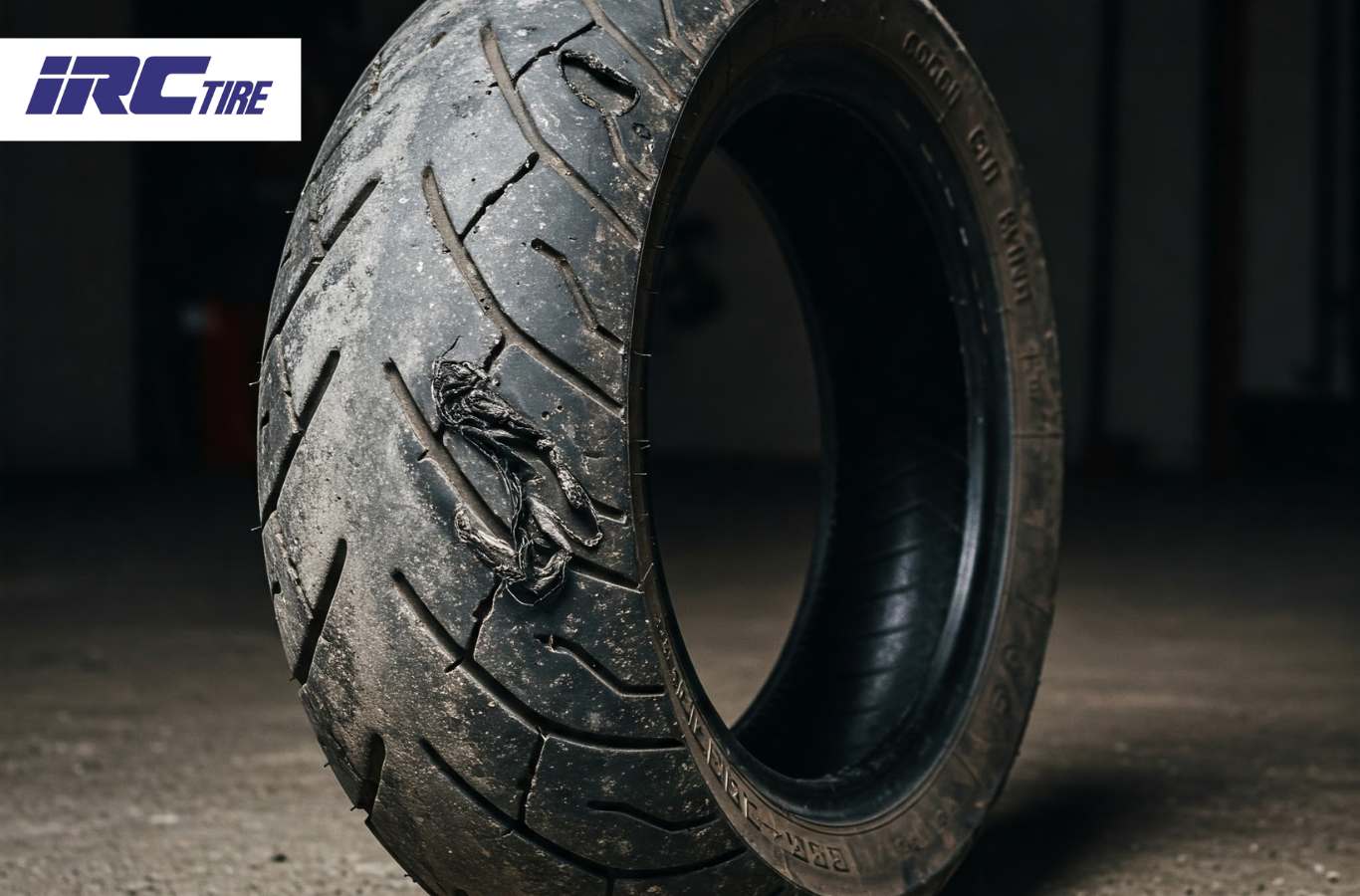 Lốp xe máy bị mòn và rách