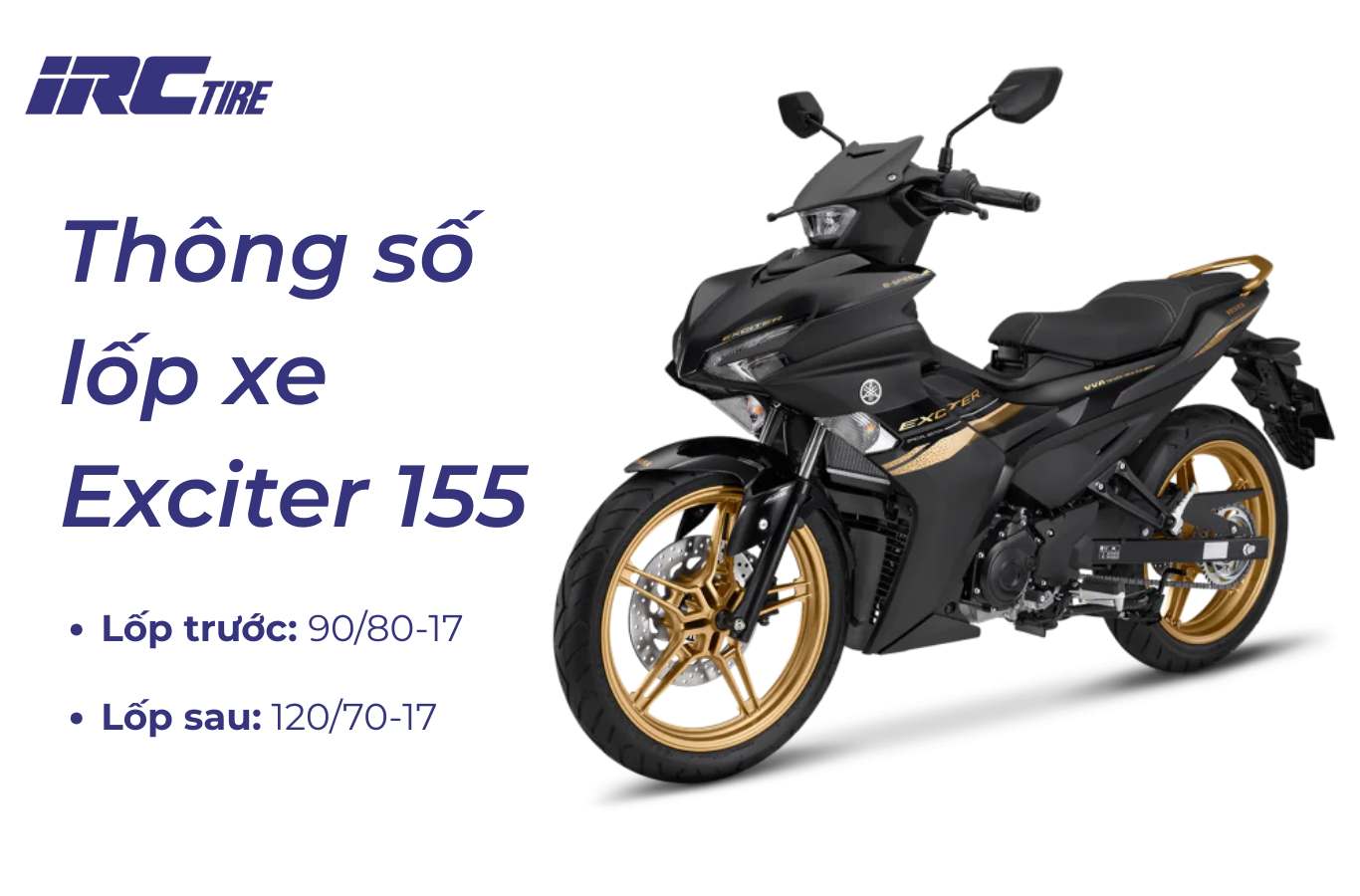 Thông số lốp xe Exciter 155