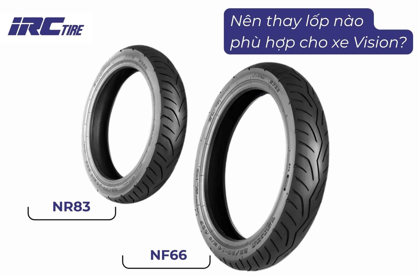 NF66 (trước) và NR83 (sau) dành cho xe Vision