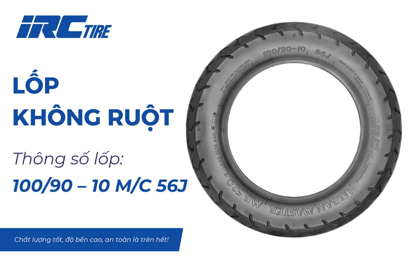 Mẫu lốp không ruột của IRC 