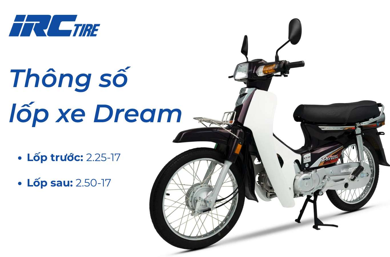 Thông số lốp xe Dream 