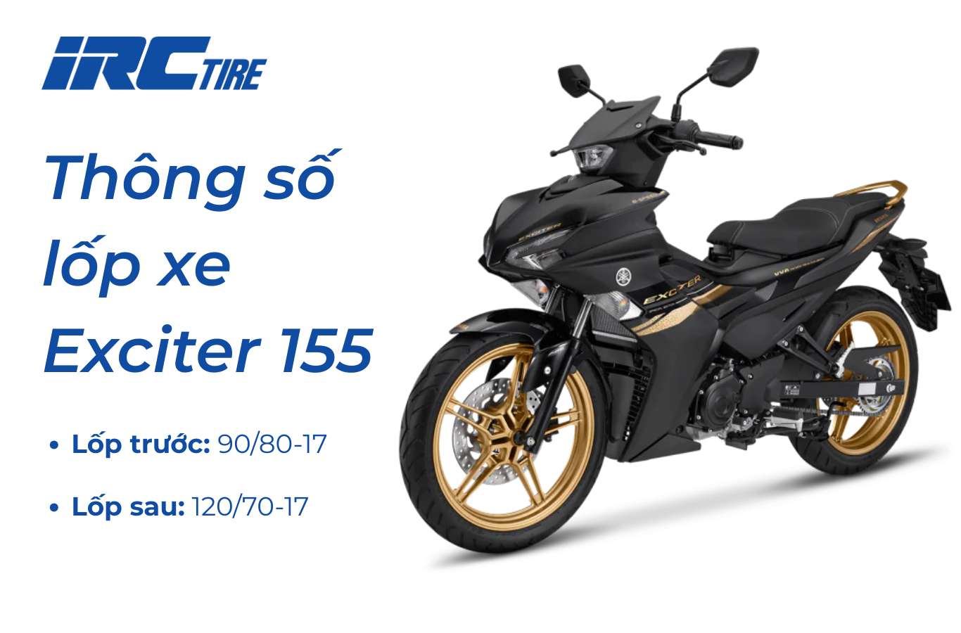 Thông số lốp xe Exciter