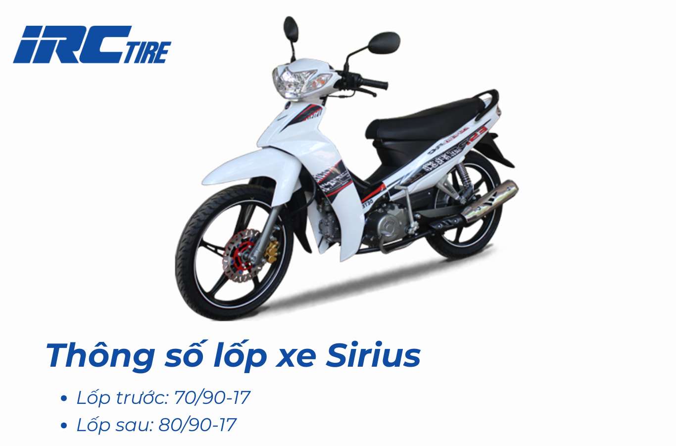 Thông số lốp xe Sirius