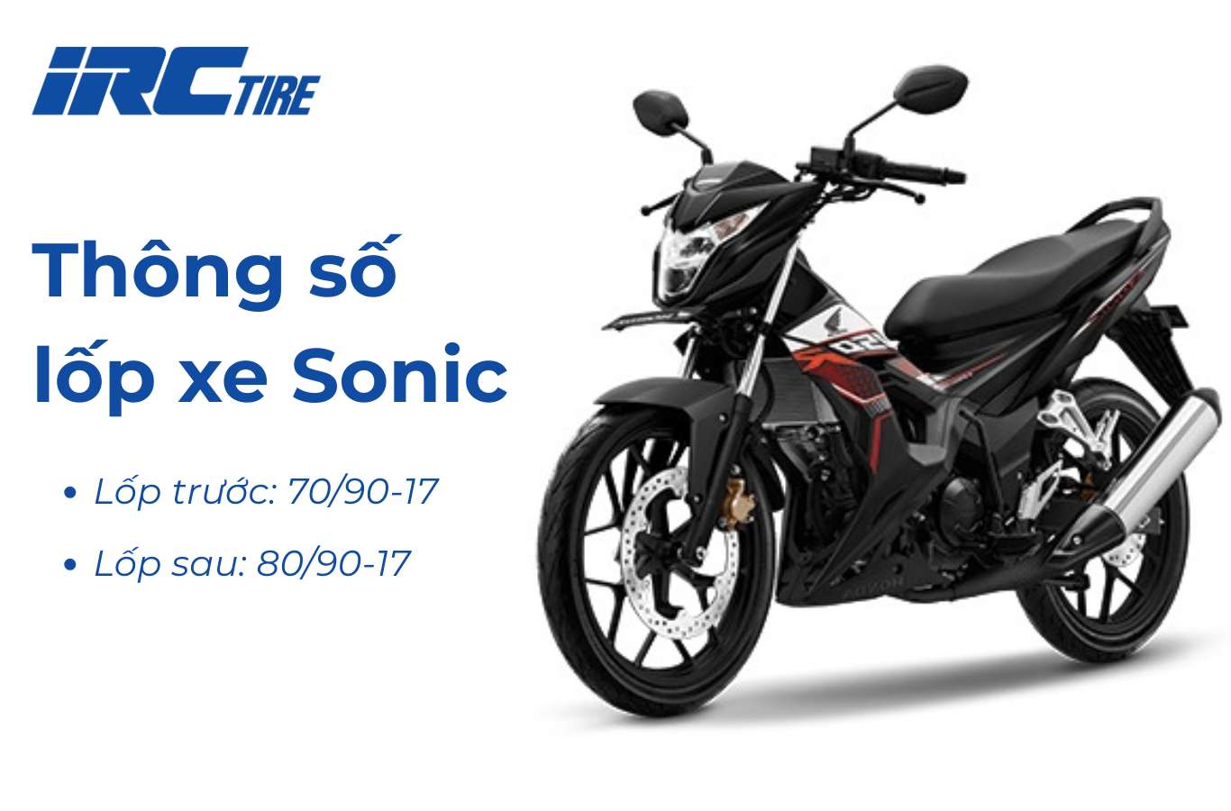 Thông số lốp xe Sonic là bao nhiêu?