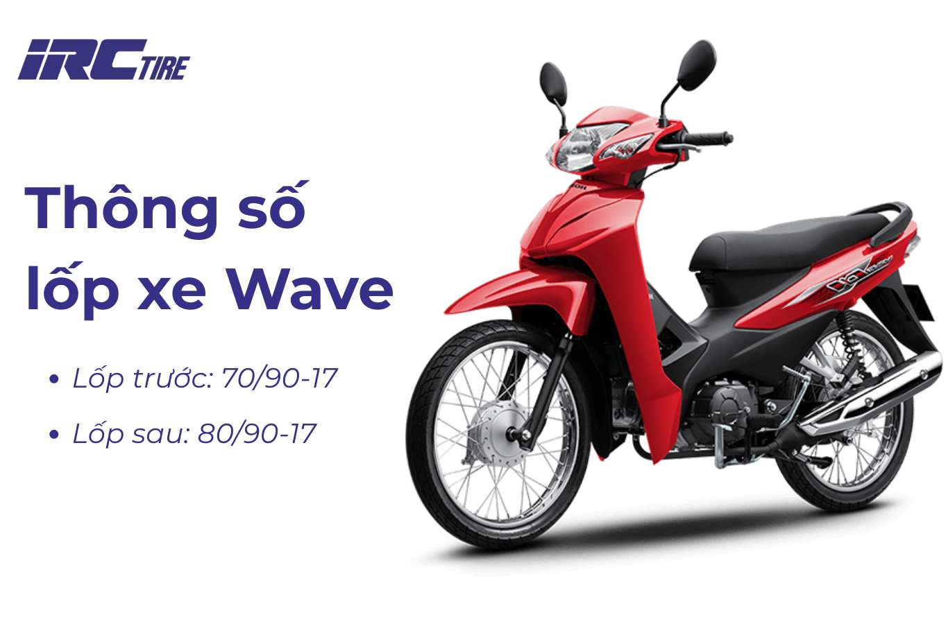 Thông số lốp xe Wave là bao nhiêu?