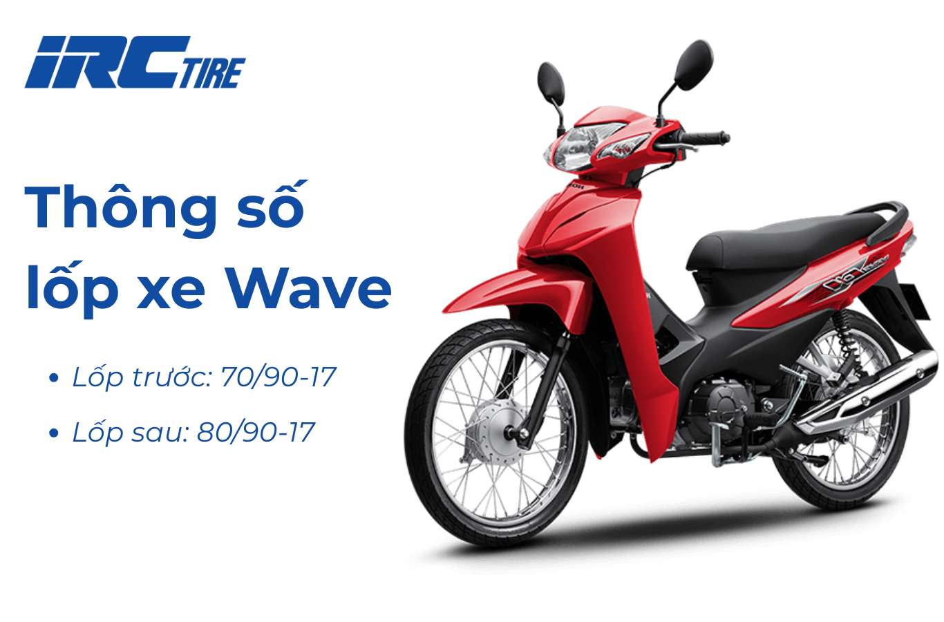 Thông số lốp xe Wave là bao nhiêu?